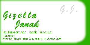 gizella janak business card